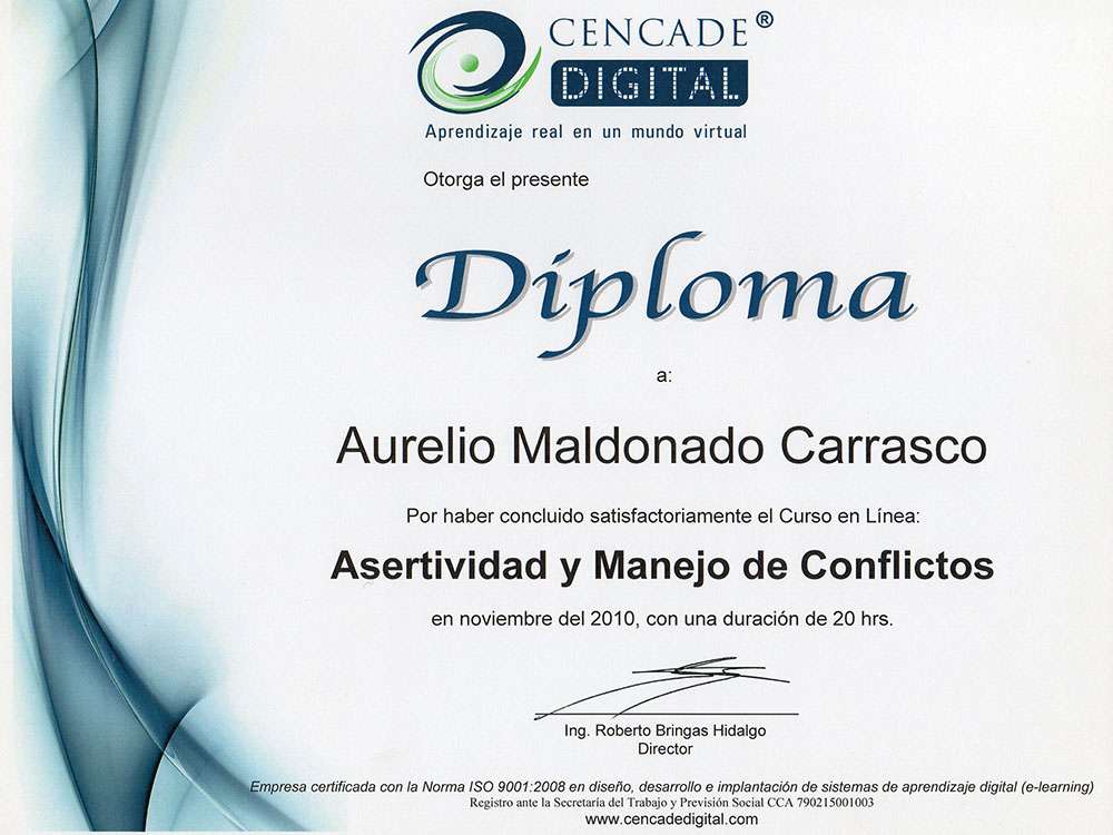 Curso: Asertividad y manejo de conflictos
